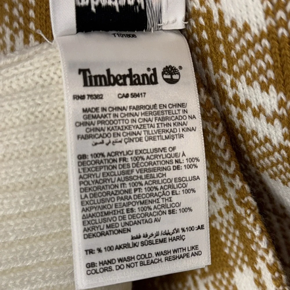 NWT Timberland Warm Winter Scarf Cream and Golden Brown